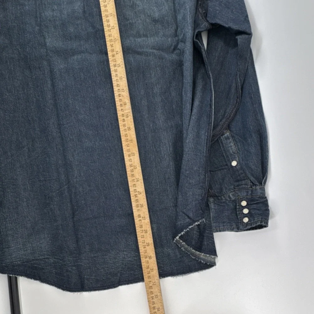 Yellowstone Dutton Ranch Western Denim XL Shirt Snap Button Cowboy TV Show Ranch - Picture 7 of 10